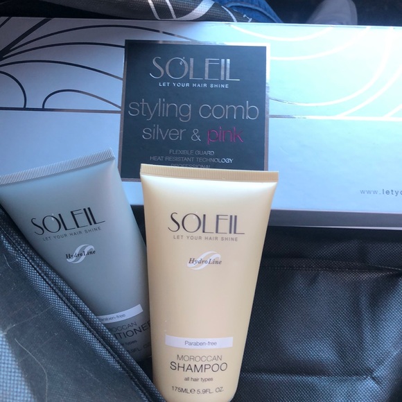 Soleil staying comb silver & pink